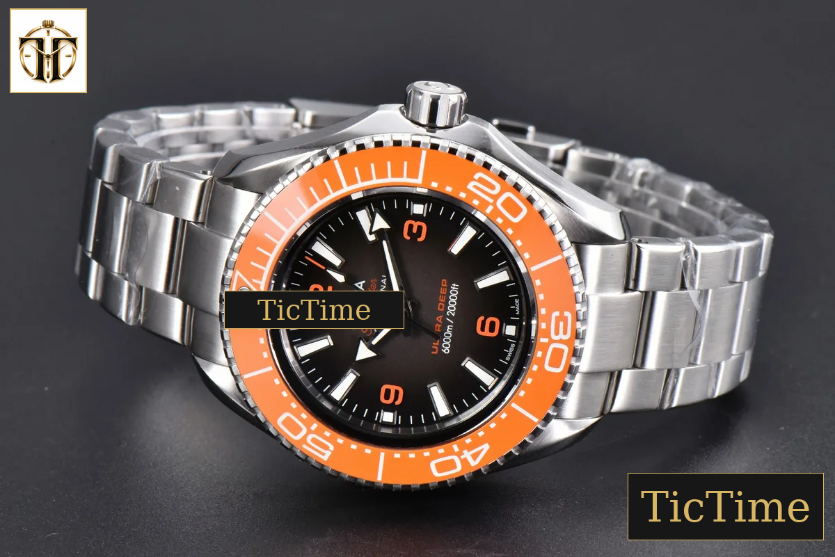 Seamaster Ultra Deep 6000M 45.5mm VSF Brown Dial Orange Bezel SS Bracelet A8912 — foto 13