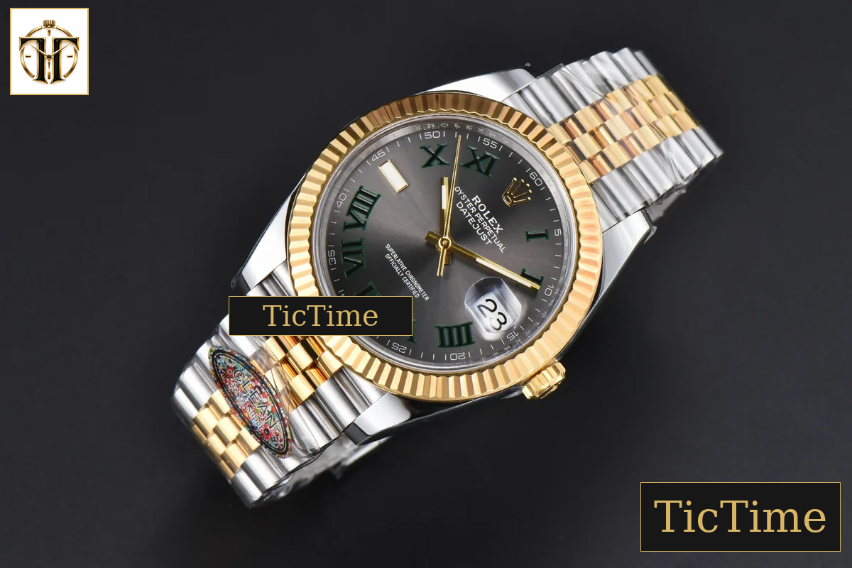 DateJust 126333 41mm Clean Factory YG/SS Wimbledon Gray Dial Jubilee Bracelet VR3235 — foto 3