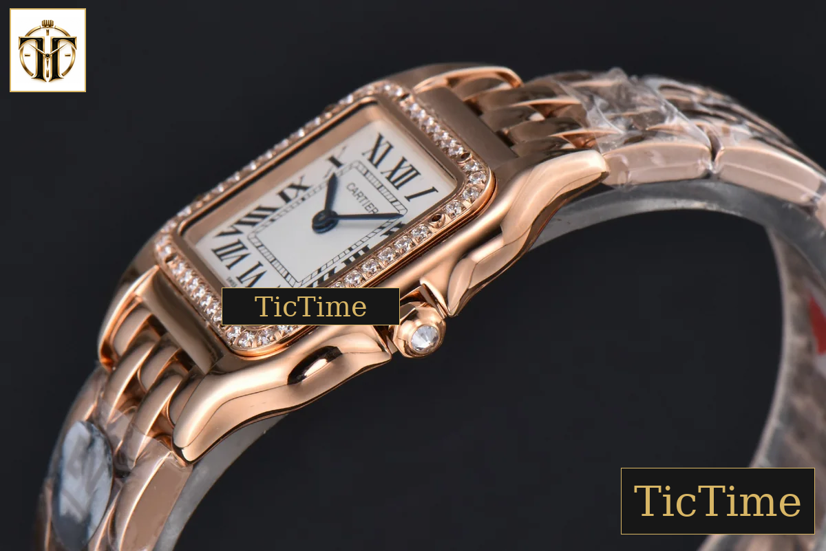 Panthère Secrete Ladies 27mm BVF RG White Dial Diamond Bezel RG Bracelet Ronda Quartz — foto 10