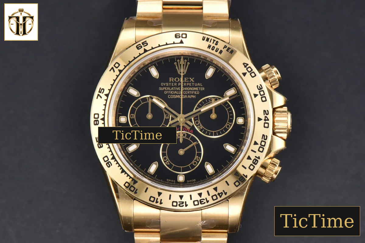 Daytona 116508 40mm Clean Factory YG 904L Black Dial YG Bracelet SA4130 — foto 2
