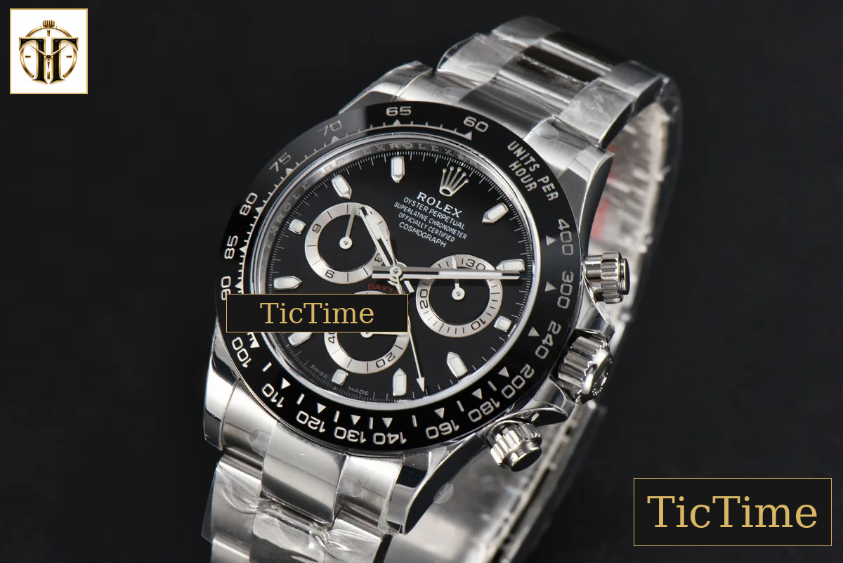 Daytona 116500 BTF Black Ceramic Black Dial SS Bracelet 4130 — foto 4