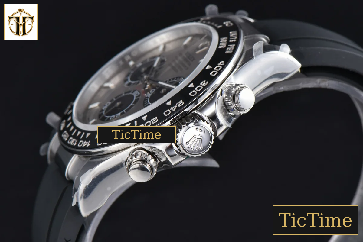 Daytona 126519 40mm BPF SS Black Bezel Grey Dial Black Subdial Black Oysterflex Strap SH4131 — foto 12