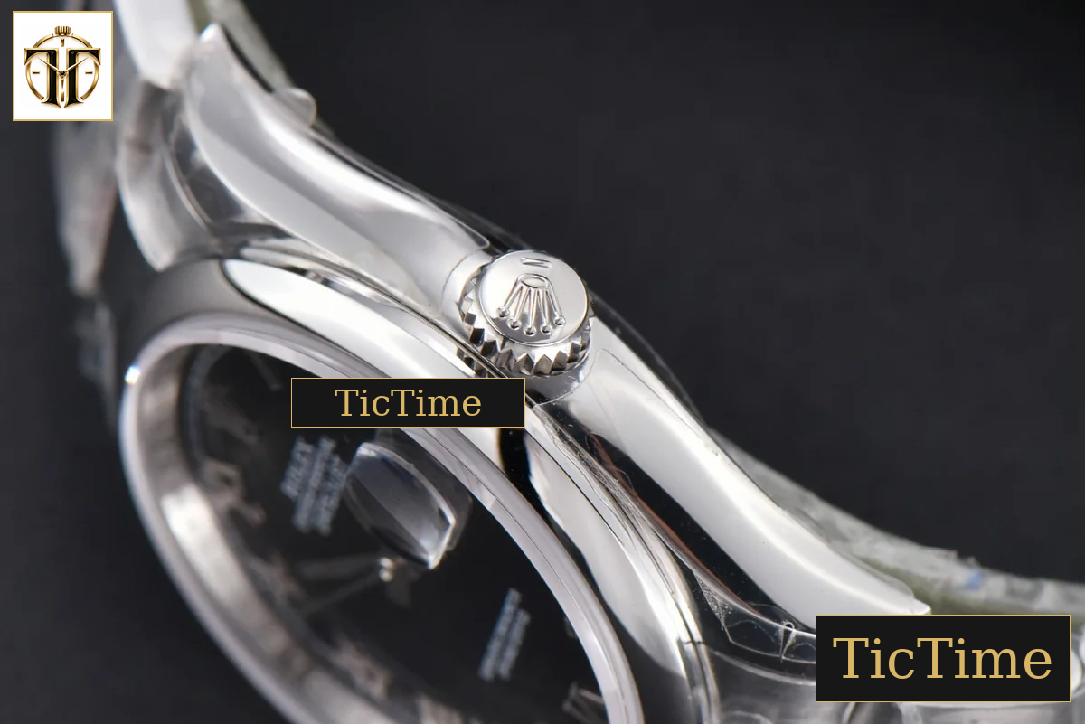 DateJust 36mm GMF SS Smooth Bezel Black Dial Roma Marker Oyster Bracelet VR3235 — foto 13