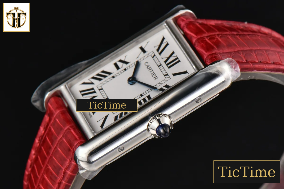 Tank Must Large 33.7×25.5mm K11F White Dial Red Croc Texture Strap Quartz — foto 8