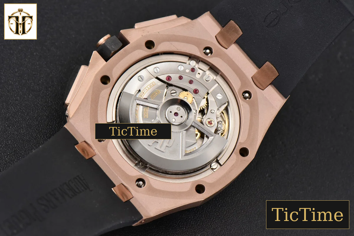Royal Oak Offshore 44mm RSF RG Black Checkered Dial Black Subdials Rubber Strap A3126 — foto 20
