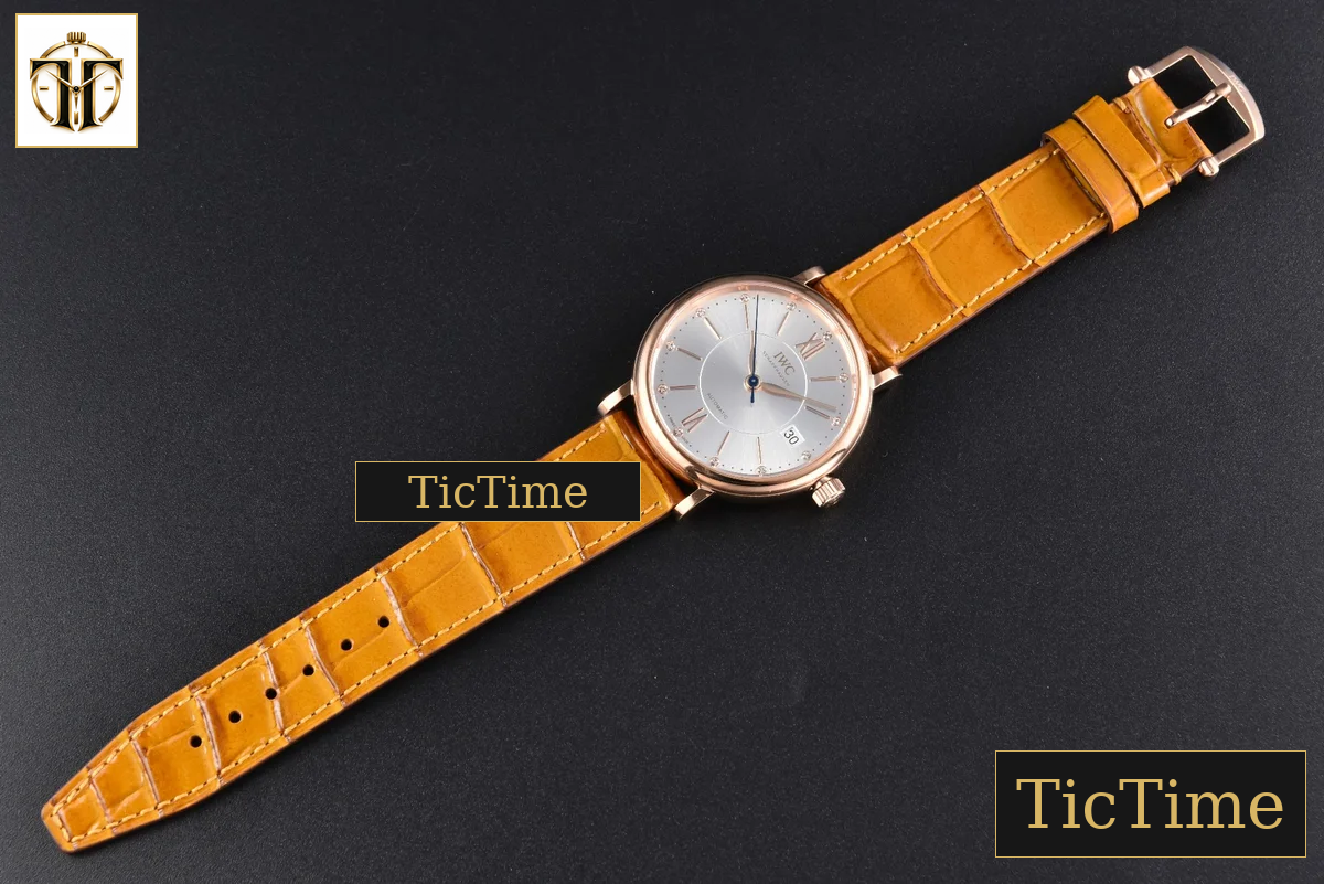 Portofino 37mm V7F RG Silver Dial RG Marker Brown Leather Strap A2892 — foto 32