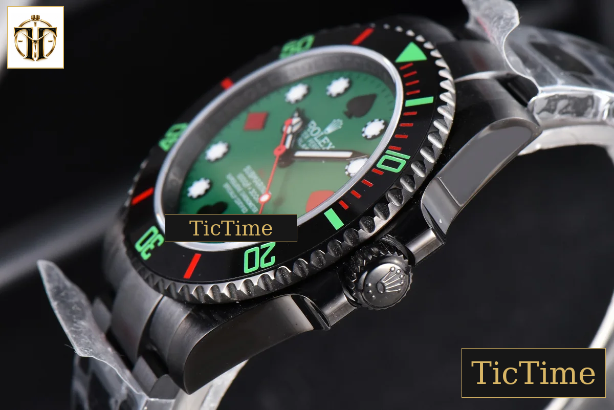 Blaken Submariner LN 116610 IPKF Green Dial PVD Bracelet A2836 — foto 22