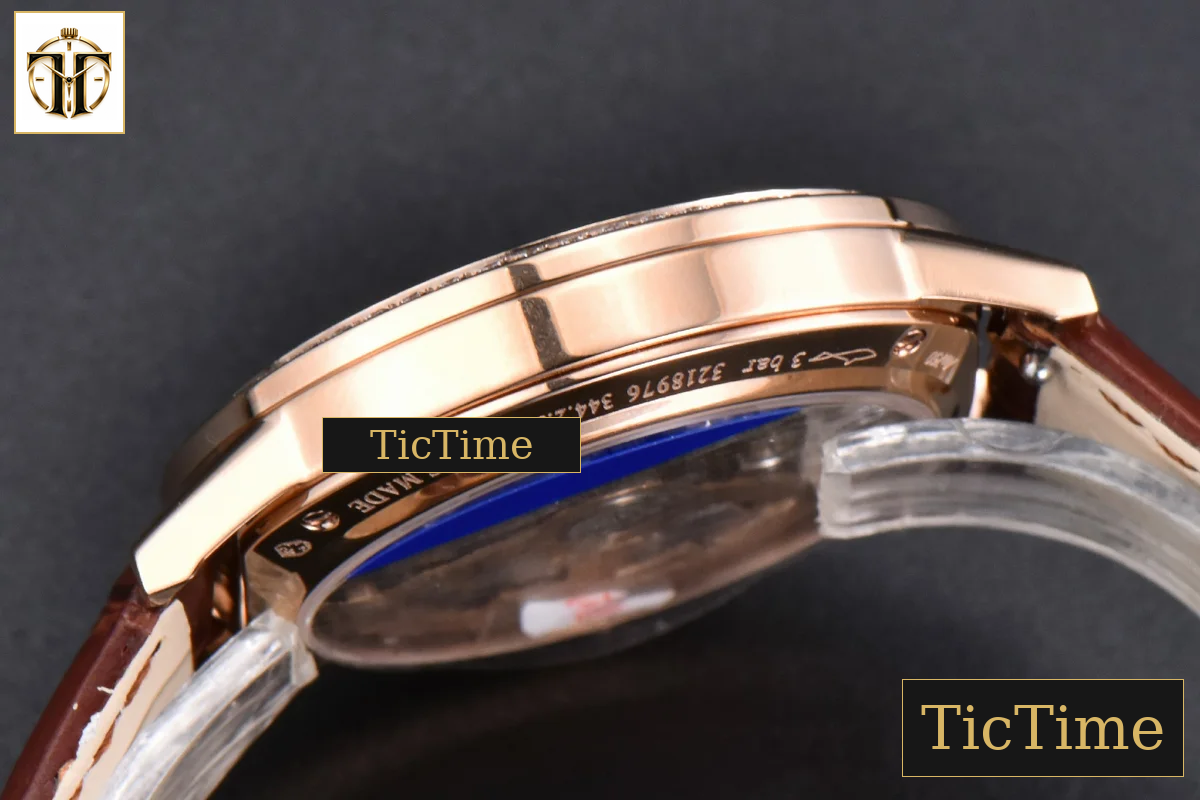 Rendez-Vous Night & Day 34mm APSF RG Diamond White Textured Dial Brown Leather Strap A898 — foto 14