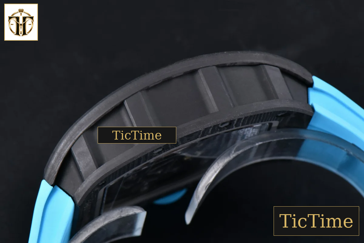 NTPT RM055 42.7mm APSF Blue Skeleton Dial Black Bezel Blue Crown Blue Rubber Strap RMUL2 — foto 16