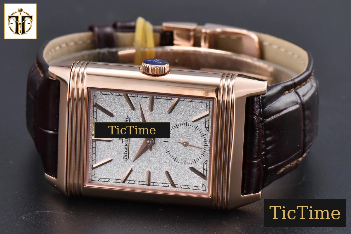 Master Reverso Tribute Small Seconds 30x47mm MGF RG White Dial Brown Leather Strap A854A — foto 12