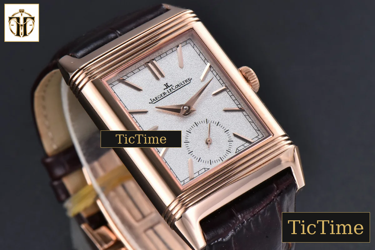 Master Reverso Tribute Small Seconds 30x47mm MGF RG White Dial Brown Leather Strap A854A — foto 11