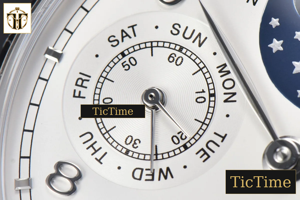 Portugieser Perpetual Calendar IW5033 42mm APSF SS White Dial Black Leather Strap A52610 — foto 6