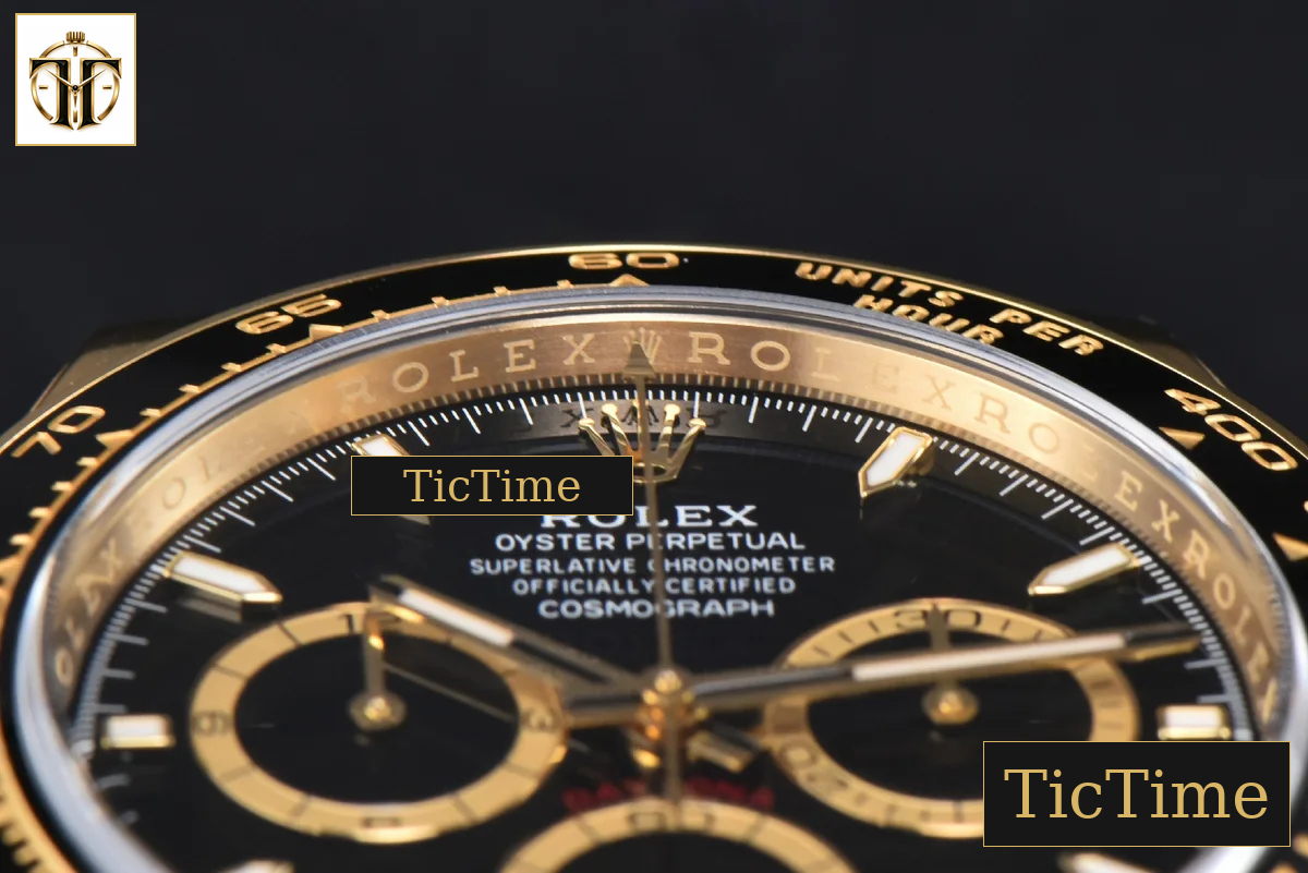 Daytona 126518 40mm Clean Factory YG Black Bezel Black Subdial Oysterflex Strap DD4131 — foto 12