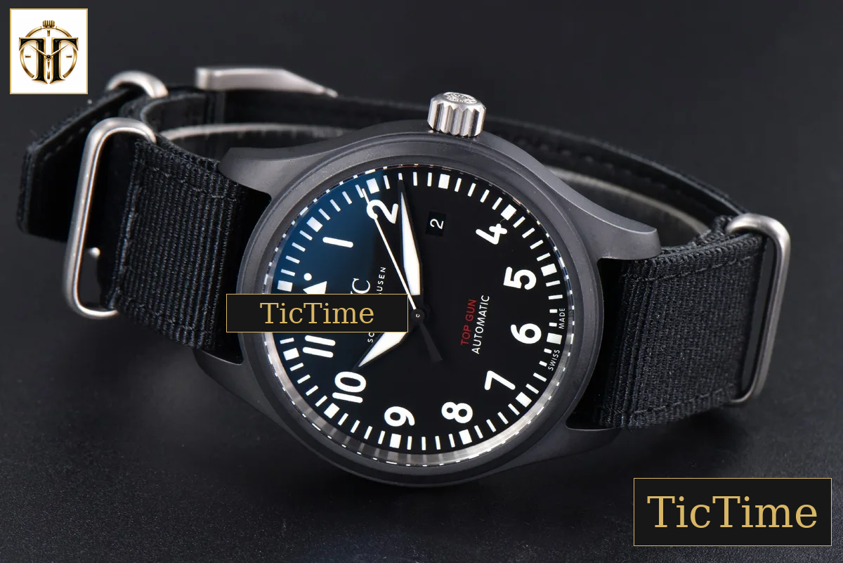 Pilot Top Gun IW326901 41mm ZF Black Ceramic Black Nylon Strap A32111 — foto 14