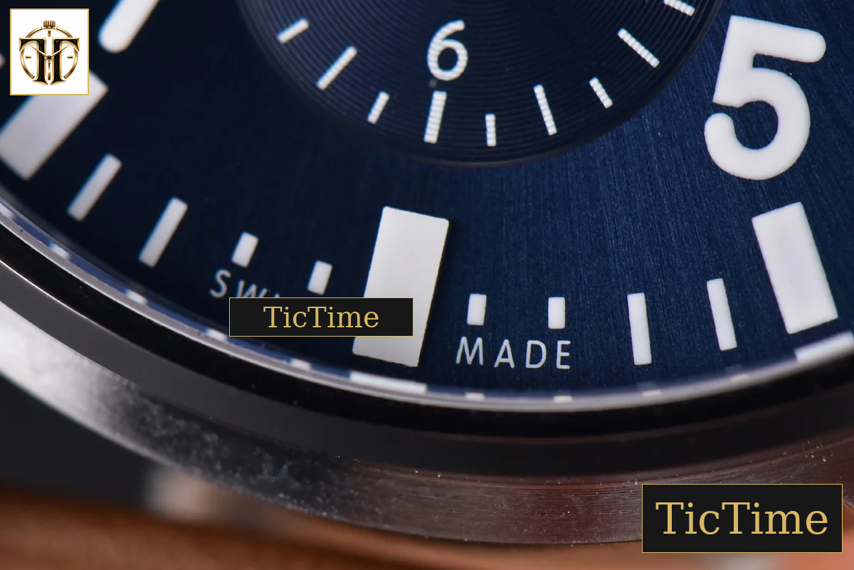 Pilot Chrono Spitfire IW377714 43mm ZF Blue Dial Brown Leather Strap A7750 — foto 9