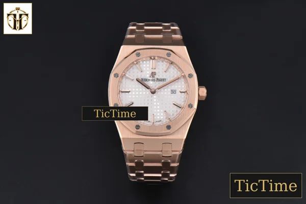 Foto frontal — Royal Oak Ladies 67650SR 33mm ZF RG/SS White Dial RG/SS Bracelet Quartz