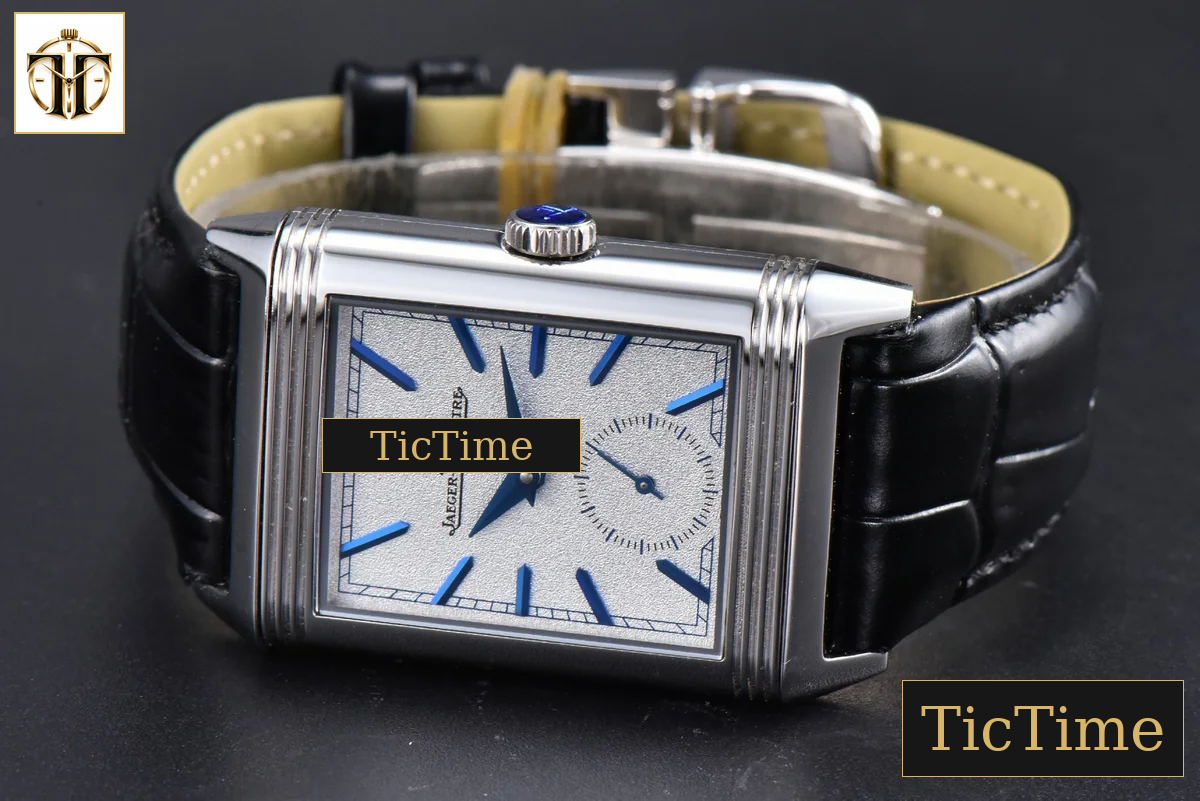 Master Reverso Tribute Small Seconds 30x47mm MGF Silver Dial Blue Hands Leather Strap A854A — foto 12