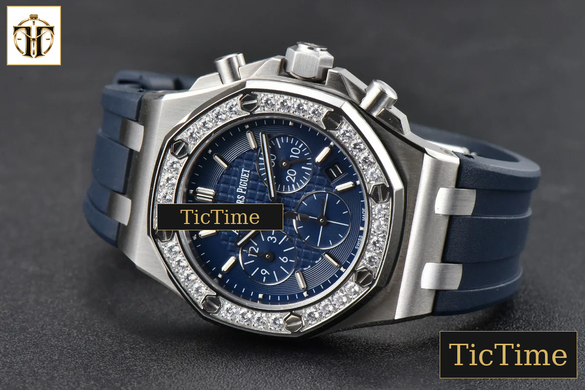 Offshore Ladies 26231ST 37mm RXWF Diamond Blue Dial Blue Subdial Blue Rubber Strap Quartz — foto 13