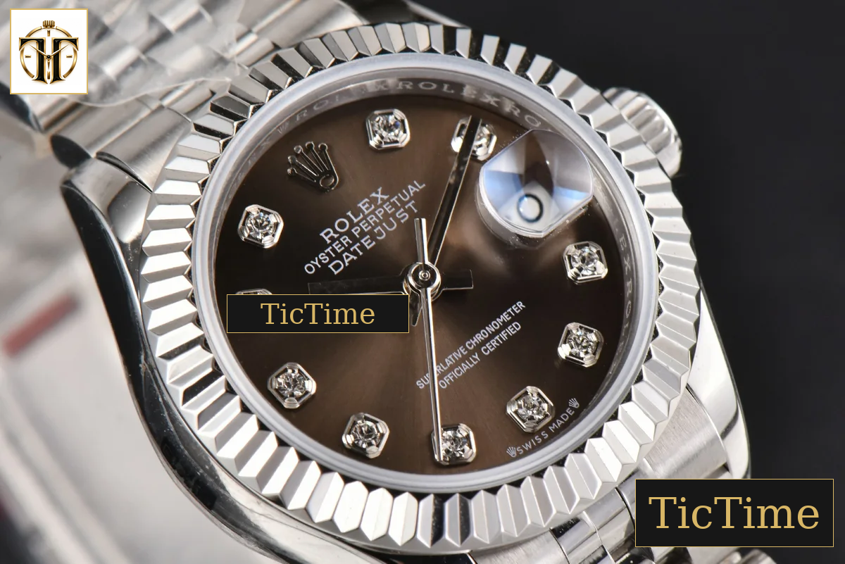 DateJust Ladies 28mm WF Gray Dial Diamond Marker Jubilee Bracelet A2236 — foto 12