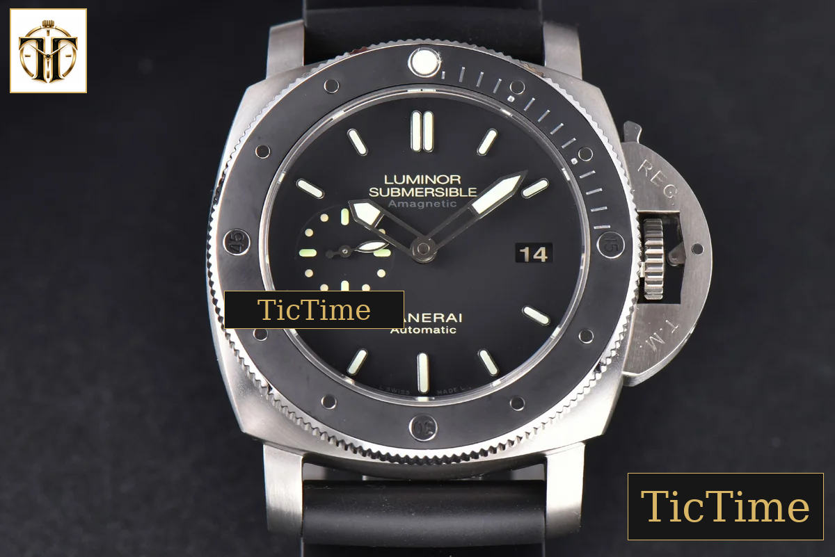 Submersible AMagnetic PAM389 47mm VSF Black Dial Rubber Strap P9000 — foto 2