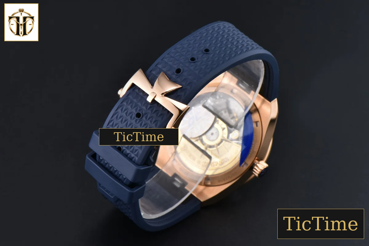 Overseas 4500V 41mm PPF RG Blue Dial Blue Rubber Strap A5100 — foto 14