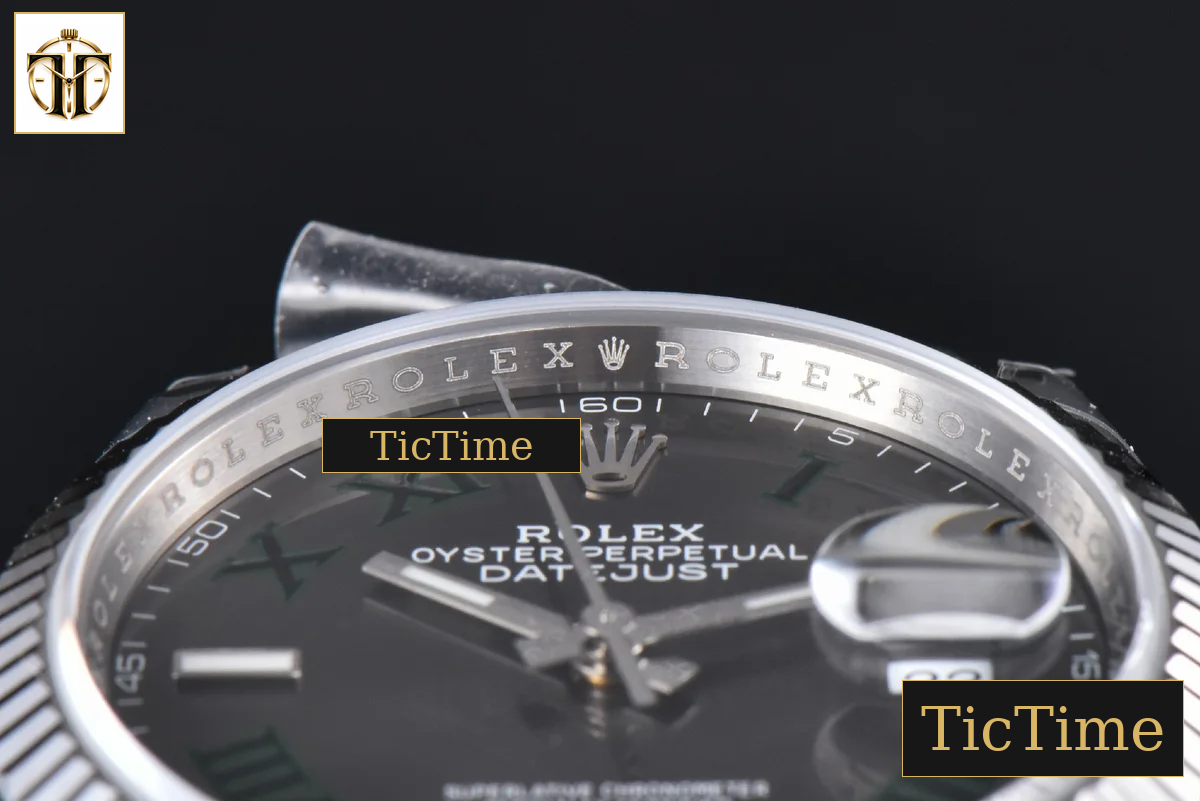 DateJust 904L Wimbeldon 36mm VSF Gray Dial Green Marker Jubilee VS3235 — foto 13