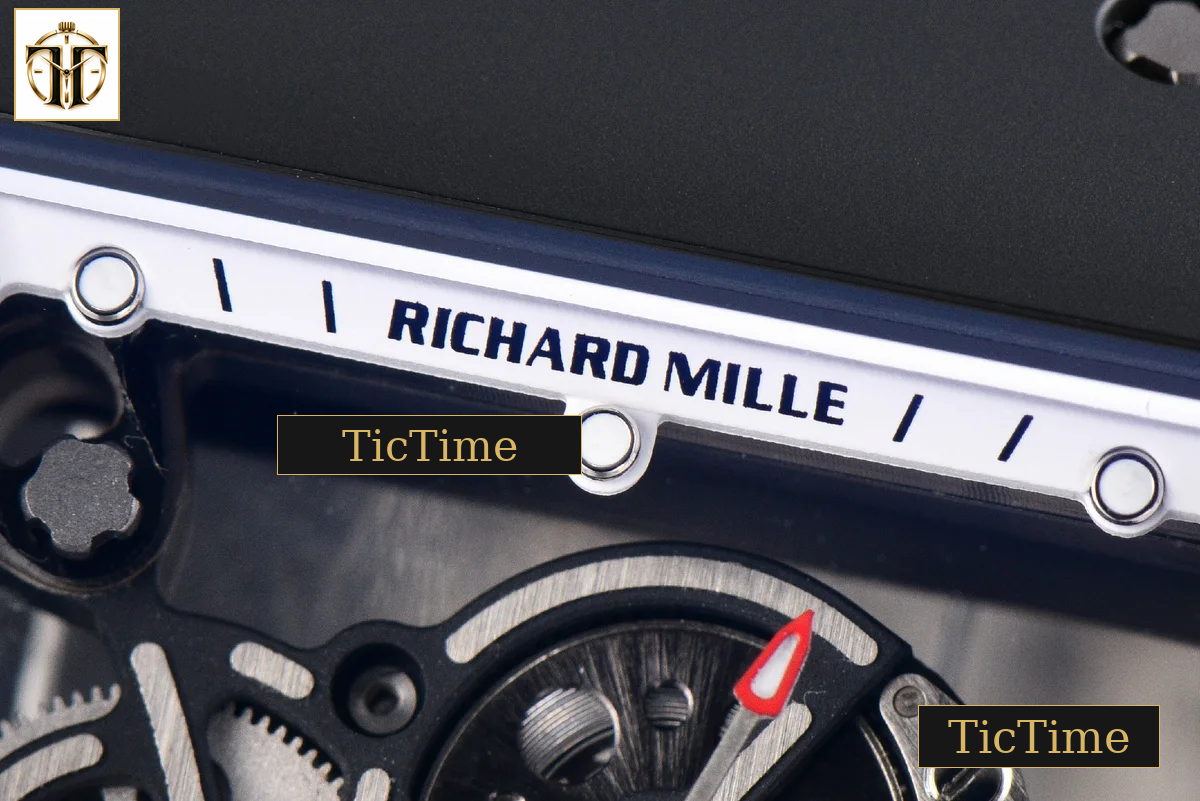 RM055 42.7mm ZF Ceramic Black Bezel White Skeleton Dial Black Crown Black Rubber Strap RMUL2 — foto 6