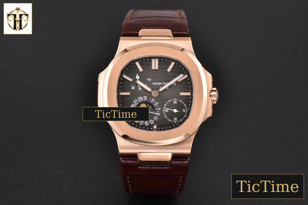 Nautilus 5712 40mm ZF RG Brown Dial Brown Leather Strap V4 A240 — foto 3