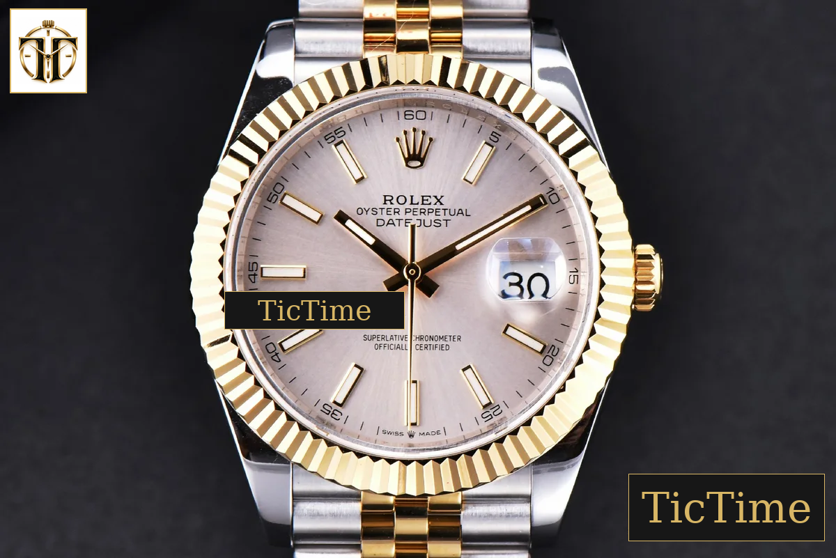 Datejust 41mm GMF YG/SS Silver Dial Stick Marker Fluted Bezel Jubille Bracelet VR3235 — foto 2