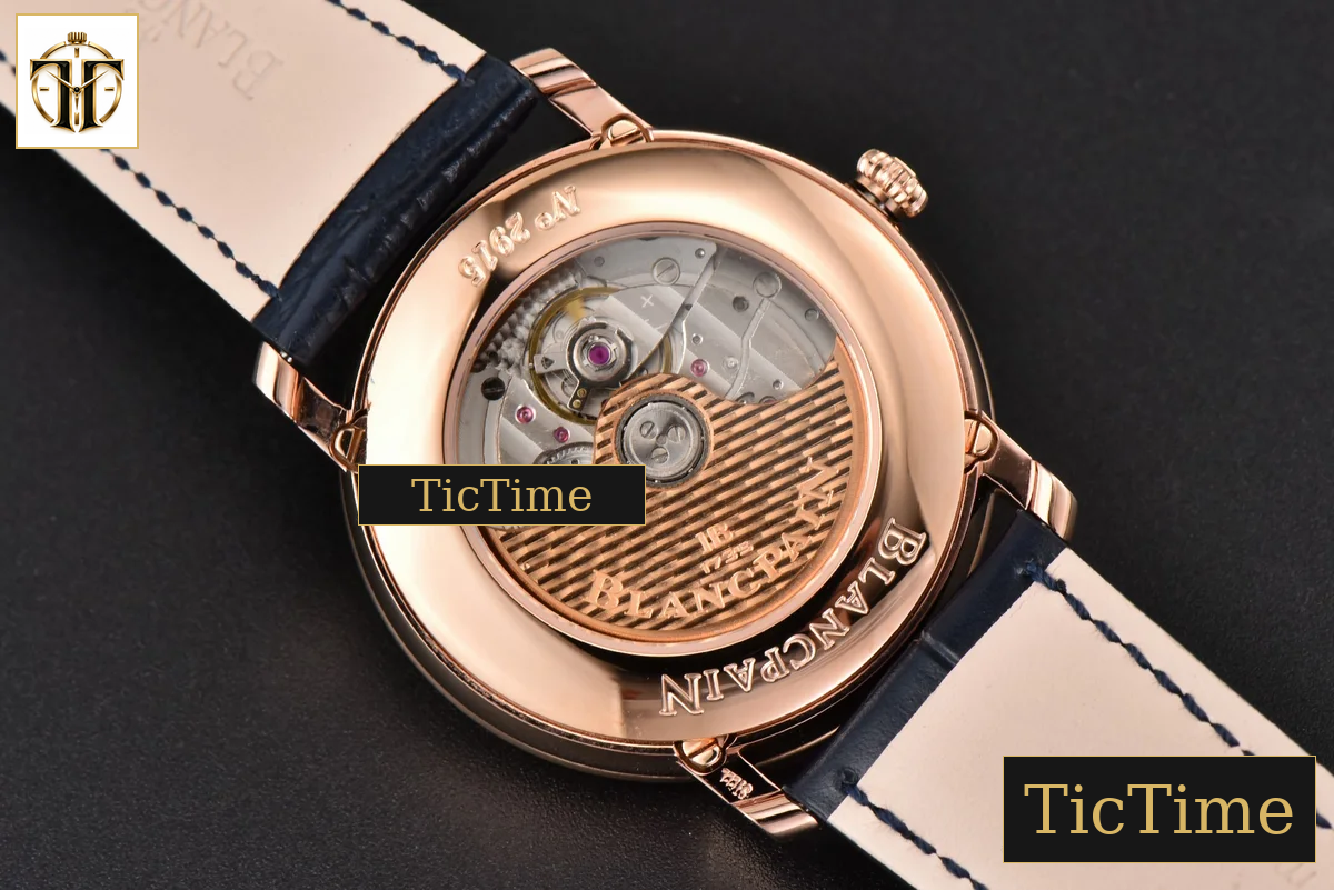 Villeret Complicated Function 6654 40mm OMF RG Blue Dial Black Leather Strap V3 A6654 — foto 15