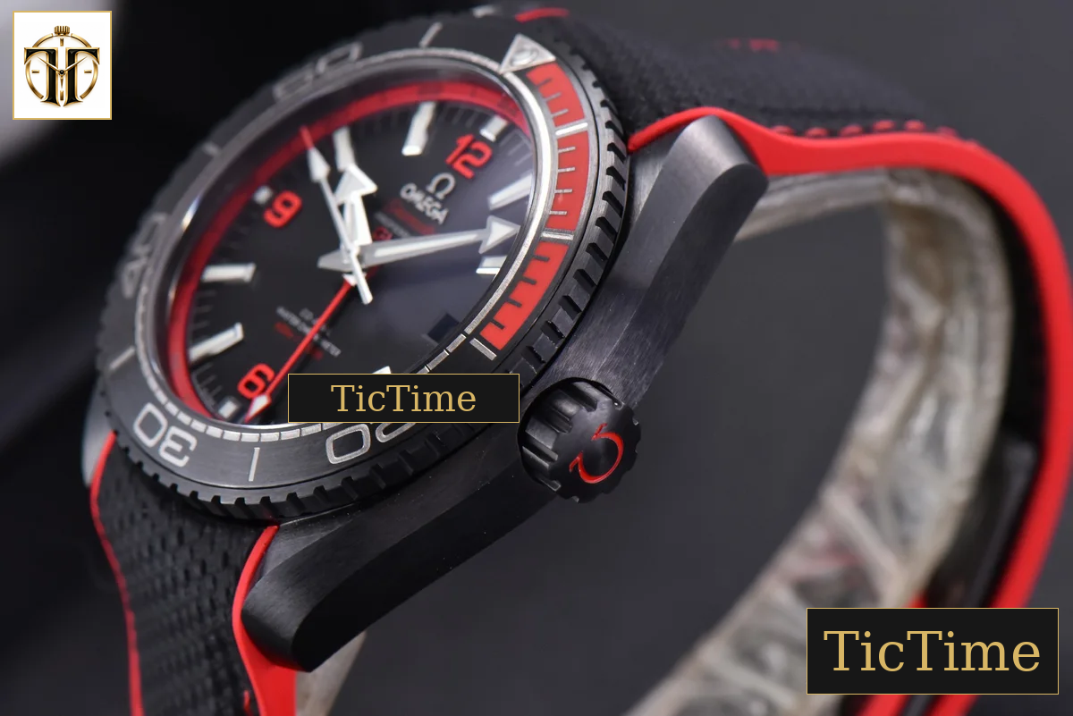Planet Ocean Deep 45.5mm VSF Black red Ceramic Black Nylon Strap A8906 — foto 9