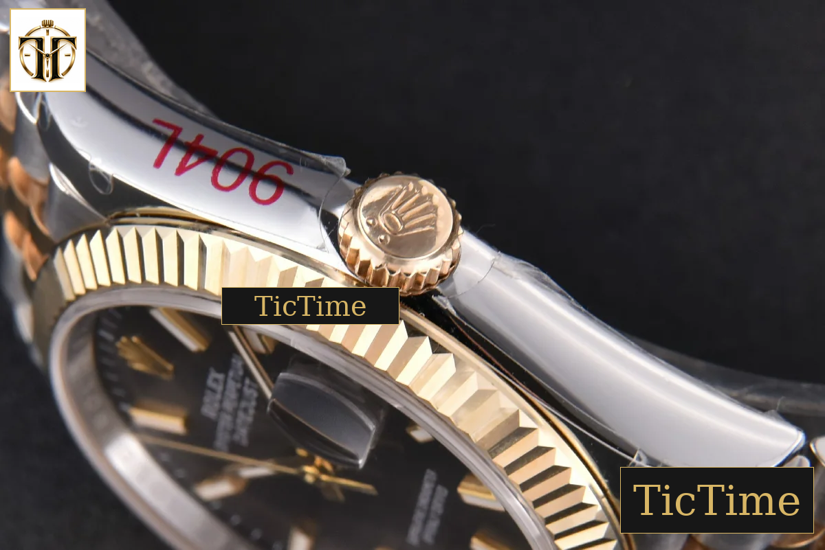 DateJust 904L 36mm GMF YG/SS Fluted Bezel Black Dial Lume Marker Jubilee Bracelet VR3235 — foto 16