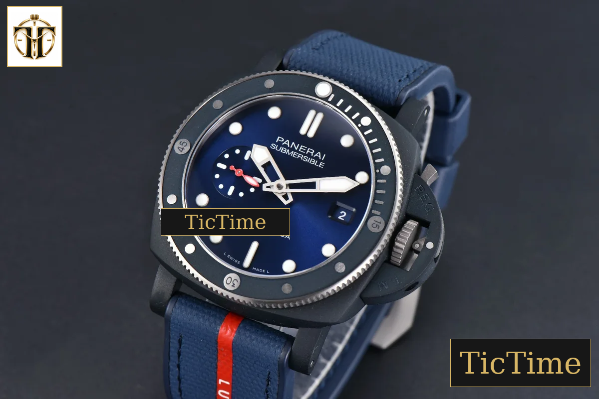 Submersible Luna Rossa PAM1466 44mm VSF Blue Dial Gummy Strap P900 — foto 3