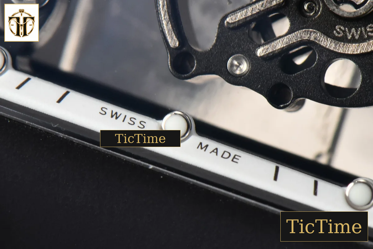 RM055 42.7mm BBRF Black NTPT White Skeleton Dial White Rubber Strap RMUL2 — foto 11