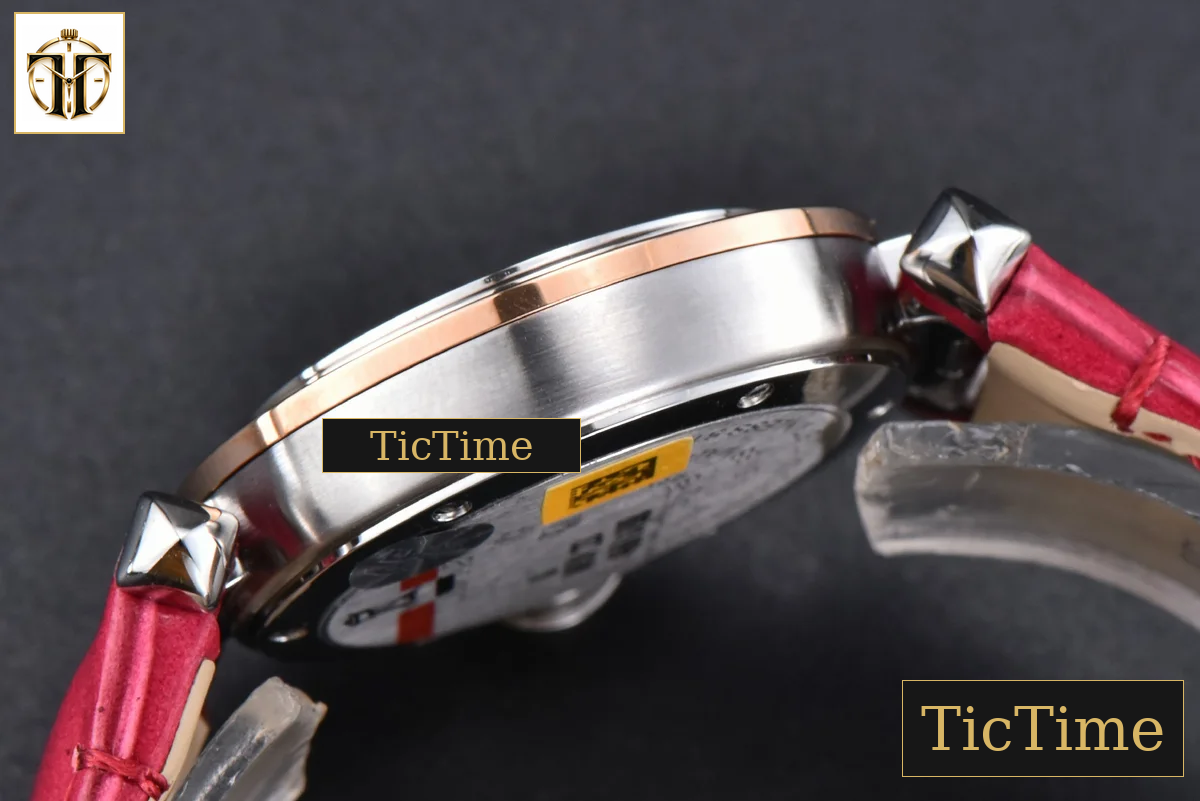 Pasha Ladies 30mm AF RG White Dial Rose Red Leather Strap Jap Quartz — foto 14