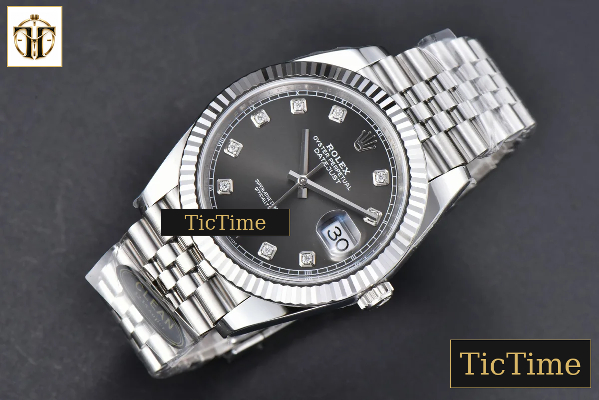 DateJust 904L 126334 41mm CF Gray Dial Diamond Marker Jubilee Bracelet VR3235 — foto 4