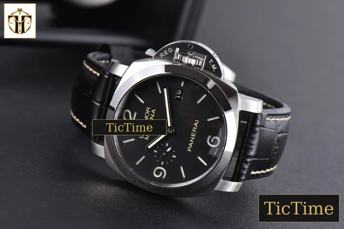 Luminor 1950 3 Days PAM312 44mm VSF Black Dial Leather Strap P9000 — foto 12