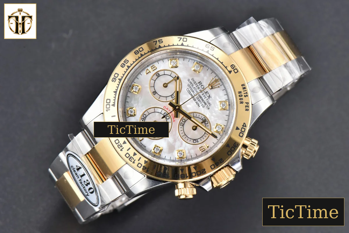 Daytona 116503 40mm Clean Factory YG/SS MOP Dial Diamond Marker YG/SS Bracelet A4130 — foto 4