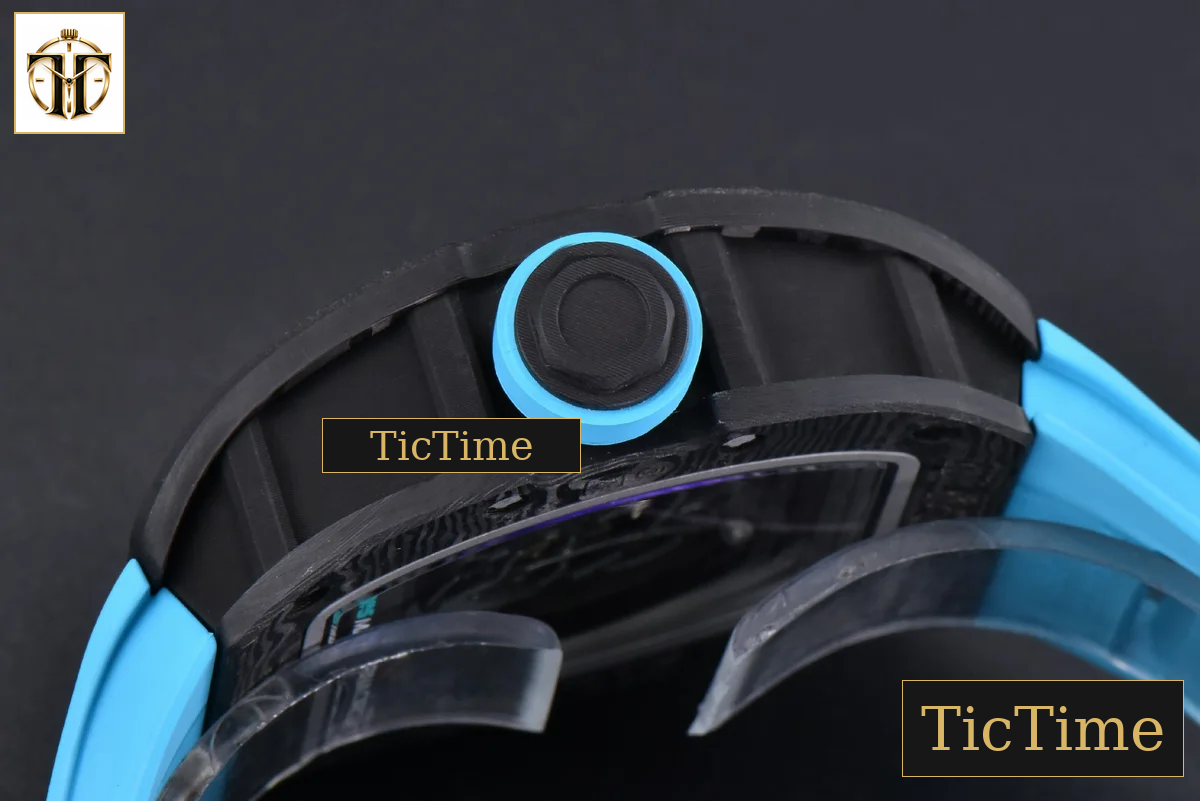 NTPT RM055 43mm ZF Blue Bezel Blue Crown blue Rubber Strap V6 RMUL2 — foto 17