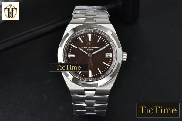 Foto frontal — Overseas 4500V 41mm ZF Brown Dial SS Bracelet A5100
