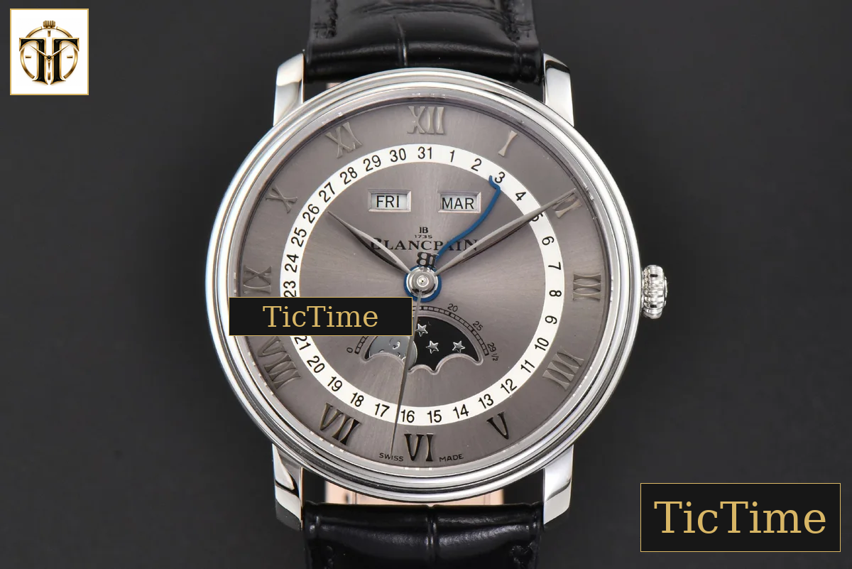 Villeret Complicated Function 6654 40mm OMF Silver Dial Black Leather Strap V3 A6654 — foto 2