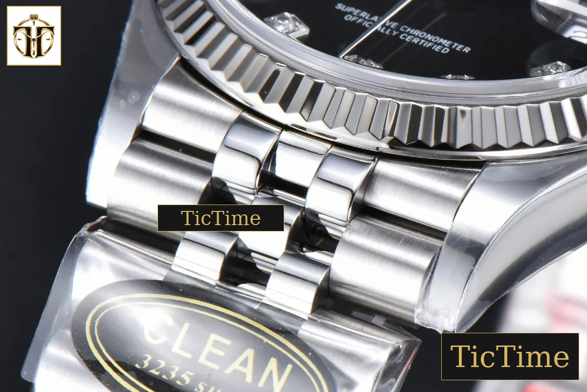 DateJust 126234 36mm Clean Factory Black Dial Diamond Marker Jubilee Bracelet VR3235 — foto 10