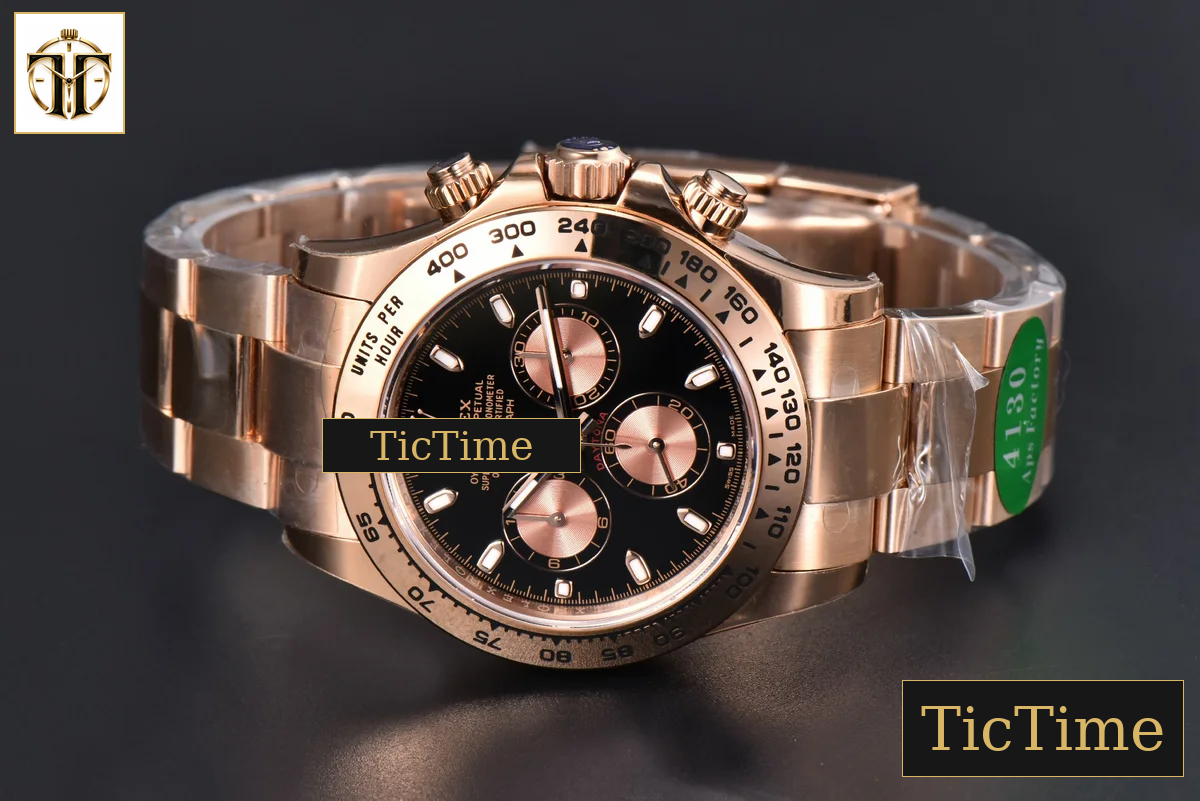 Daytona 116505 APSF RG Black Dial RG Subdial Lume Marker RG Bracelet SH4130 — foto 17