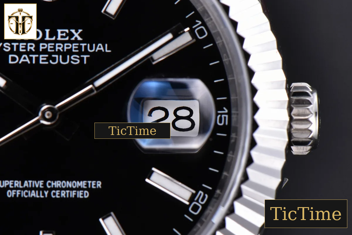 Datejust 41mm GMF SS Black Dial Lume Marker Fluted Bezel Jubille Bracelet VR3235 — foto 10