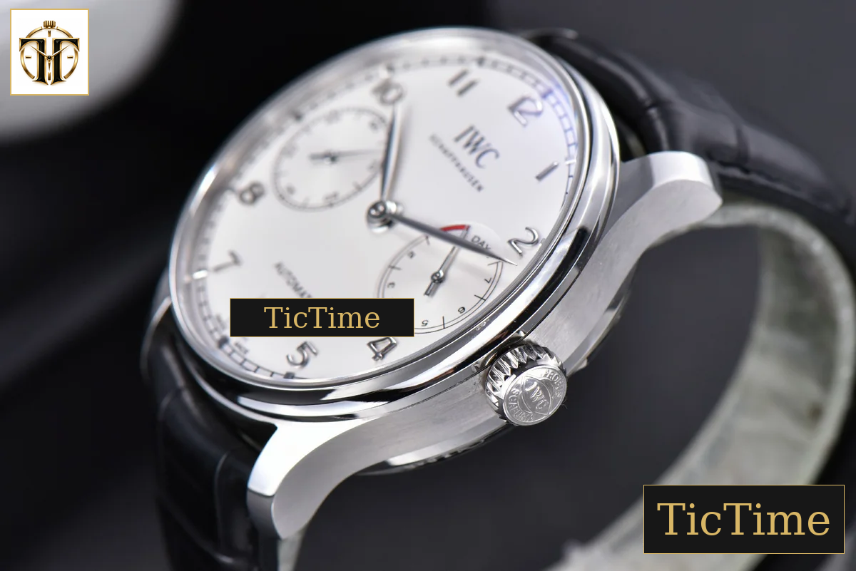 Portuguese PR IW500104 42mm ZF White Dial Black Leather Strap A51011 — foto 10