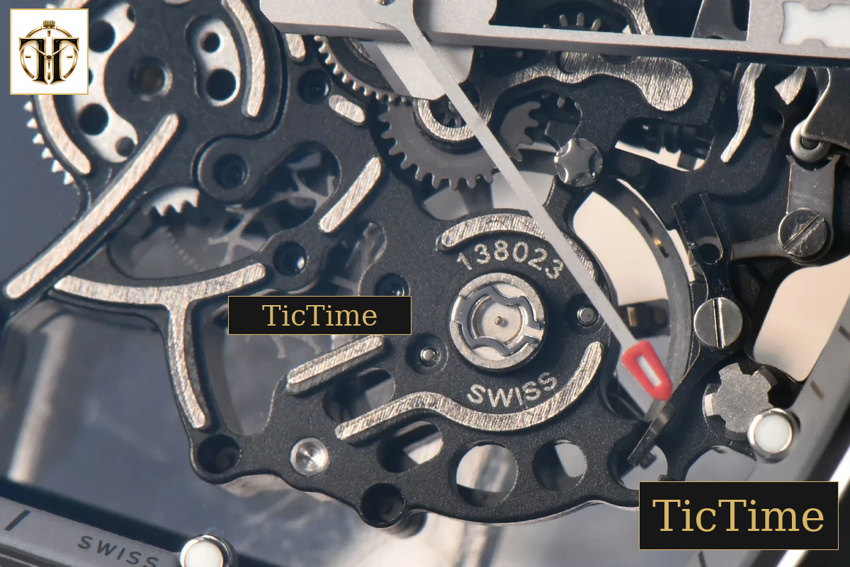RM055 42.7mm BBRF Black Ceramic Black Skeleton Dial White Rubber Strap RMUL2 — foto 10