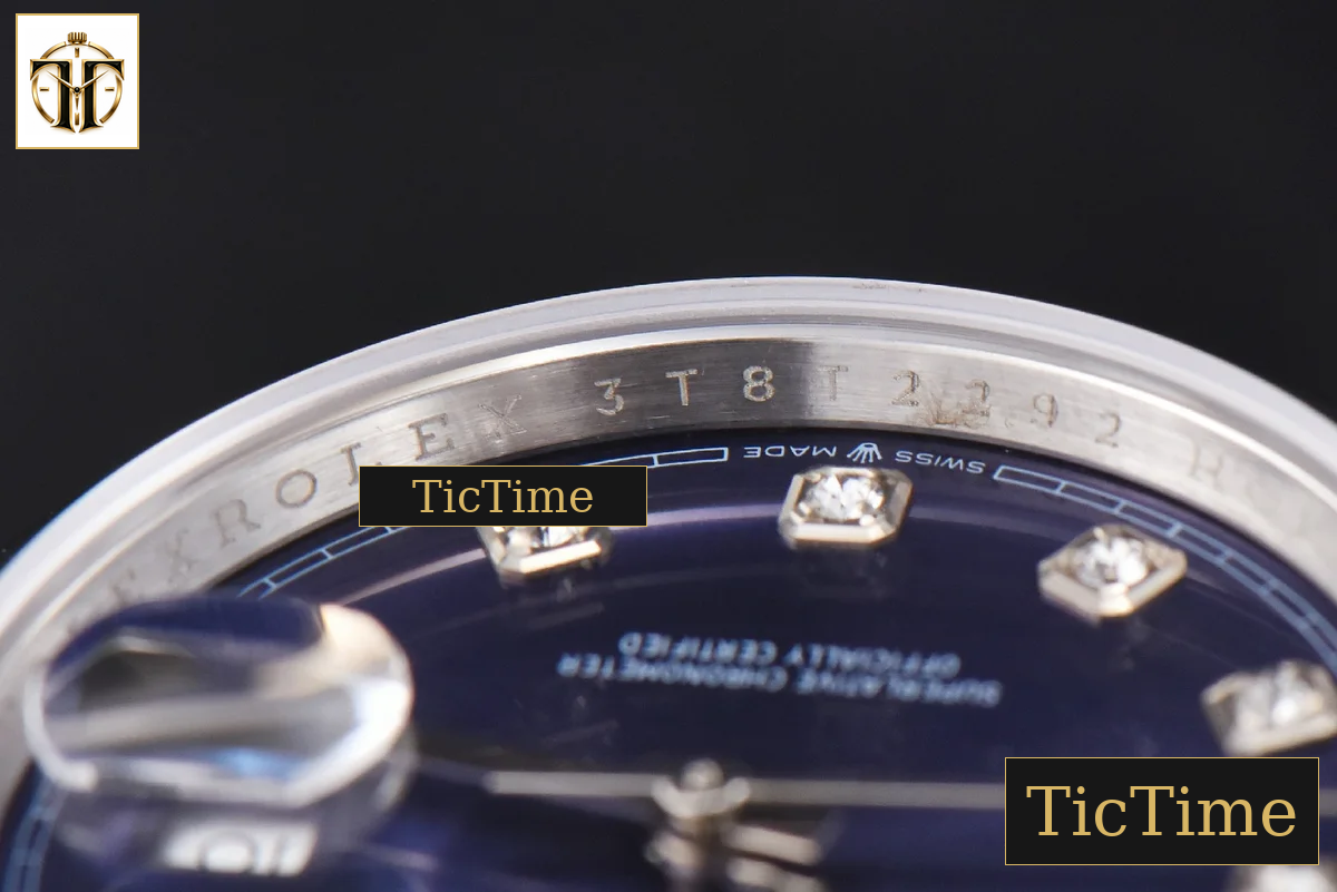 DateJust 36mm GMF SS Smooth Bezel Blue Dial Diamond Roma Marker Jubilee Bracelet VR3235 — foto 11