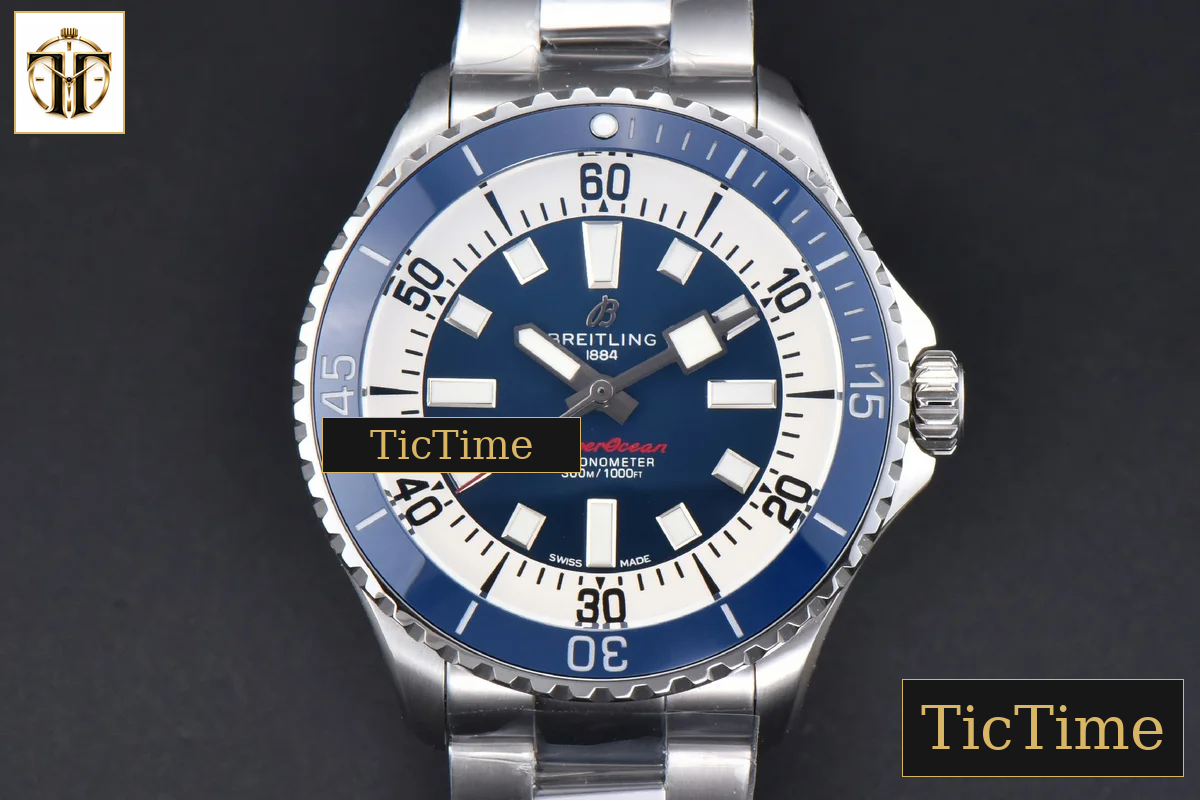 SuperOcean 44mm TF Blue Bezel Blue/White Dial SS Bracelet A2824 — foto 2