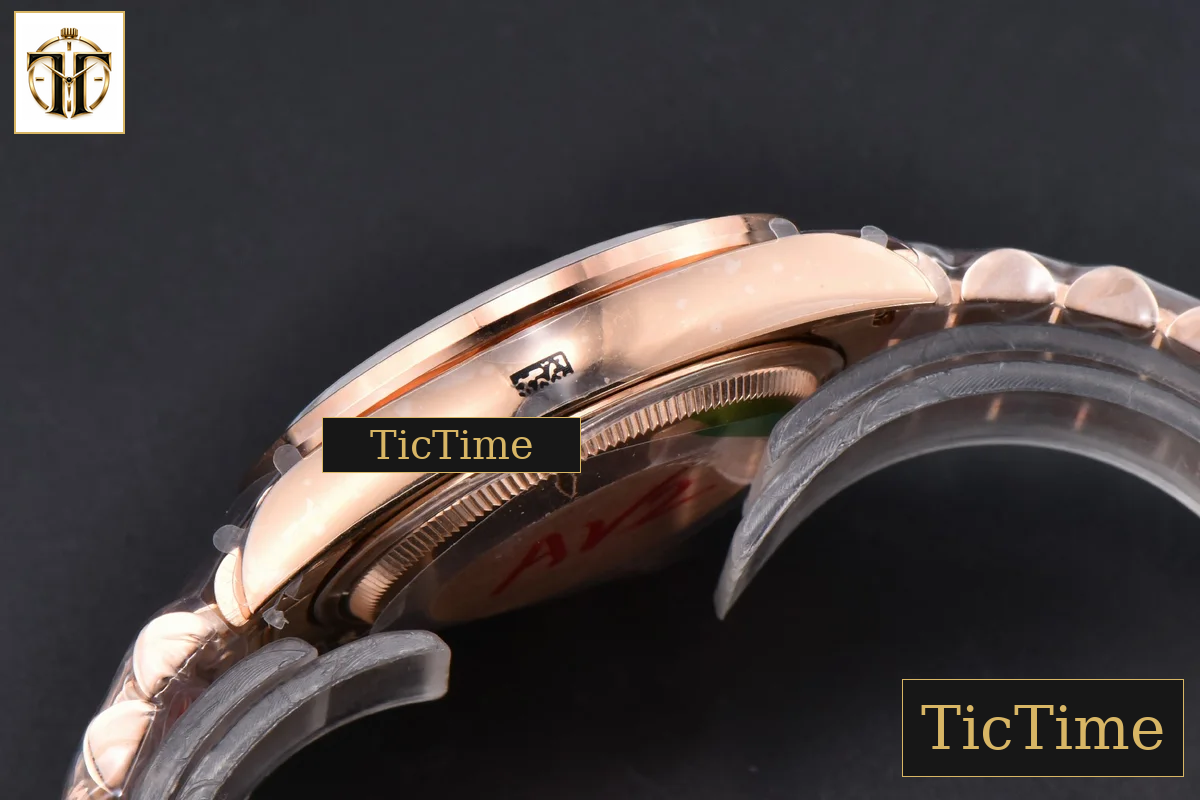 DayDate 36mm GMF RG Diamond Bezel White Dial Roman Marker President Bracelet (Tungsten) A2836 — foto 18