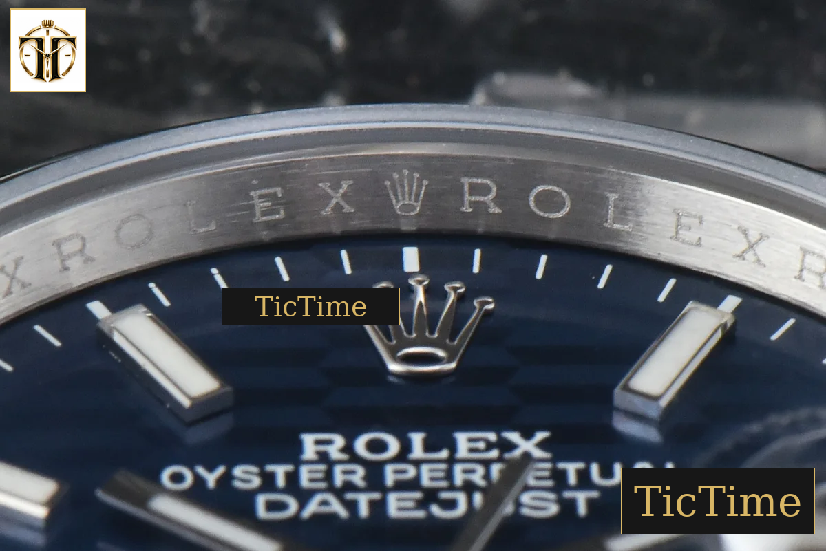 DateJust Smooth Bezel 36mm BPF Blue Motif Dial Jubilee Bracelet A2824 — foto 13